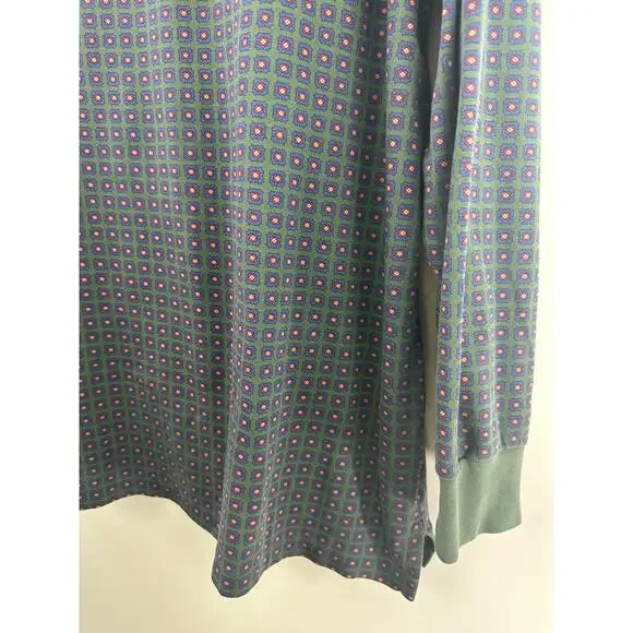 *Flawed Polo Ralph Lauren Soft Cotton Long Sleeve Polo Shirt Geometric Men's 2XB - Picture 8 of 11